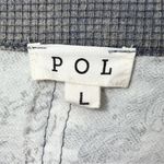 POL  Floral Patchwork Lace Button-Up Shirt - Oversized - Flower Buttons Size L Photo 6