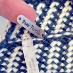 Free People Something Special Poncho Navy White Size M Photo 8