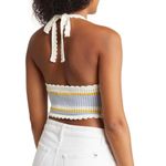 PacSun  Kendall & Kylie Bermuda Cotton Crochet Halter Top S Blue Yellow White Photo 1