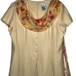 Vintage Megan Lee Dress with Attached Scarf Yellow Size 14 Photo 1