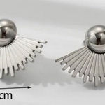 Earrings‎ sun shape Silver Photo 0