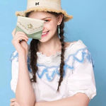 Guess Womens  Jeans Off Shoulder Embroidered Lace Boho 3/4 Sleeve Top - Sz M Photo 0