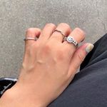 Unisex smiley face ring Silver Photo 2