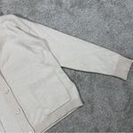 Joie  Button Front Cardigan Sweater Longsleeve V-Neck Soft Fuzzy Cozy in Beige L Photo 5