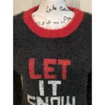 French Laundry  Fuzzy Soft Let It Snow Holiday Tunic Sweater M Photo 2
