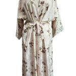 Vintage California Dynasty Romantic Light Pink Floral NightGown Robe Size Large Photo 1