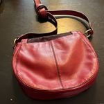 Fossil Vintage calf hair purse with leather.  Red. EUC. Photo 2