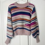 Z Supply  Ashville Striped Balloon Sleeve Striped Sweater Size Small Photo 4