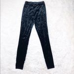 Kendall + Kylie Black Crushed Velvet Ankle Leggings Pants Elastic Waist Size XS Photo 1
