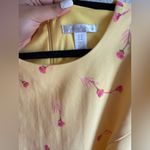 London Times  Yellow and Pink Floral Midi Dress Size 10 Photo 1