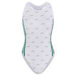 Adidas New Woman’s M.  White Bodysuit Iconic 3 Green Stripes Logo Accents Design Photo 1