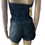 Arden B strapless black denim romper Photo 5