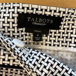 Talbots Stretch Black & White Basket Weave Flat Front Capri Pants Size 4 EUC Photo 5