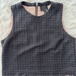 Anthropologie  Greylin Black Textured Top with Pink Lace Hem Size S Photo 4