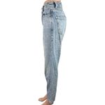 ZARA Womens Blue High Rise Flat Front Casual Straight Leg Denim Jeans Pants Sz 4 Photo 1