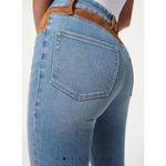 Good American ππ Good Legs Suede Mixing Skinny Jeans ~ INDIGO080 Blue 8/29 NWT Photo 5