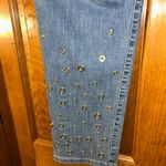 Michael Kors Izzy Gold Embellished Cropped Jeans Sz 4-EUC Photo 9
