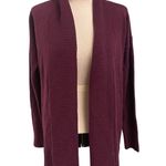 Ann Taylor Wool Cashmere Blend Cardigan Plum Size Medium Sweater Knit Open Front Photo 0