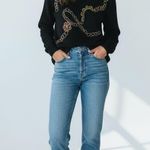 Jessica Roberts Vintage 80s/90s Embellished Floral Sweater Long Sleeve Women's Black Size M Photo 0