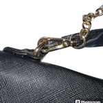 Boutique Womens Small Purse Handbag Black with Gold Chain Shoulder Strap Photo 9