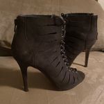 Forever 21 Cute Dark Green Peep Toe Ankle Booties | Boots Photo 4