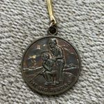 BOYS TOWN NEBRASKA TOKEN MEDAL KEYCHAIN vintage Gold Photo 1