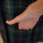 Pendleton 100% wool blue & green tartan plaid blazer pockets brass buttons PM. Photo 1