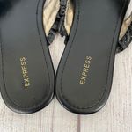 EXPRESS ruffle strap slip on flip flops black sz 8 women Photo 3