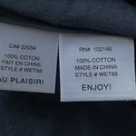 Michael Stars  Navy Puff Sleeve Eyelet 100% Cotton Peasant Top Size 0 XS Floral Photo 4