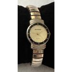 Womens Milan MLN129 PC21 Quartz Watch Gold Tone Black‎ Accent Photo 2