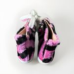 Elysian Silk Velvet Electric Pink & Jet Black High Tops 36 /5.5 New Photo 5