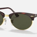 Ray-Ban  vintage club master oval green lens tortoise sunglasses Photo 0