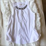 Rebecca Taylor  White Floral Embellished Tank Top Photo 6