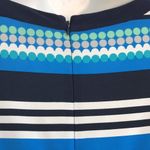Vince Camuto Striped Geometric Sheath Dress Blue Size 6 Photo 2