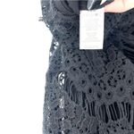 Anthropologie  Bishop + Young Black Lace Cap Sleeve Line High Low Hem Dress Photo 8