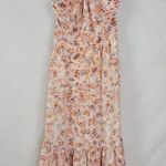 Laundry by Shelli Segal Womens Dress Size 2 Orange Halter Neck Midi Tiered Maxi Photo 14