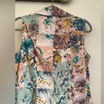 Chloé CHLOE + Rene dress M floral collared sleeveless pockets 100%cottonbutton down Photo 4