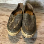 Naturalizer  Thea Platform Espadrille Slip On Size 6.5M Pewter Iridescent Silver Photo 3