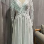 SALE🤍FIND LOVE WEDDING DRESS🤍Elegant White Lace Long Sleeve Gown Size 6 Photo 7