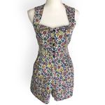 Cultured’Amour Vintage Ditsy Floral Button Front Romper Size L Photo 23