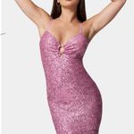 Bebe ‎ Sparkling Pink Sequin Dress Photo 0
