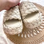 Vince Ivory Flax Pompei Braided Leather Resort Platform Sandals Size 8 Photo 7