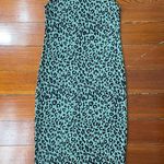 easel Los Angeles Green Animal Print Midi Dress - Size Large Photo 7