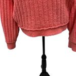 Free People  Coral Chenille Wide Neck Sweater Women's Size Medium Long Sleeve NWT Photo 2