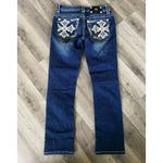 Miss Me Blingy Cross Straight Leg Jeans Photo 5
