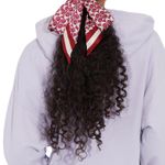 Coach NWT Signature Print Silk Skinny Scarf Light Raspberry Photo 1