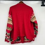 Vintage Tiara Red Cardigan Sweater 2000 Teddy Bear Fair Isle plus size 18/ 20 Photo 5