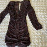 ZARA Black Shoulder Padded Ruched Multi Hearts Dress Photo 4