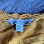 Lucky Brand  Mustard Yellow Surplice Sleeveless Babydoll Blouse Size L Photo 1