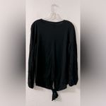 Emma & Grace Eyelet Long Sleeve Top Black Photo 2